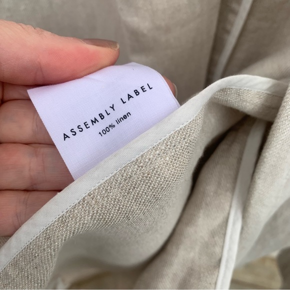 Assembly Label Bozy Jacket in natural beige linen, size 12 - Picture 5 of 7